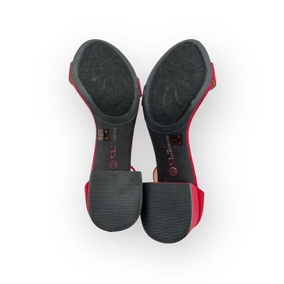 NWT CL By Laundry Womens Jody Super Suede Sandals Ruby Red Size 10M - Picture 13 of 14